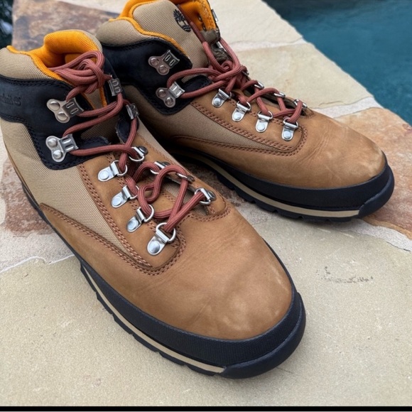 Timberland Other - Timberland Euro Hiker Boots Men 11.5 Brown Leather Suede Hiking Boots NWOT